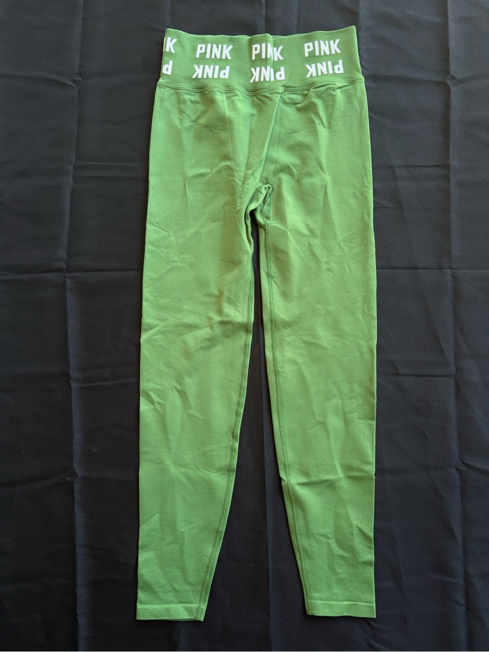 PINK Victoria's Secret Lime Green Logo Waistband Leggings
